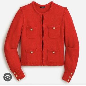 J Crew Odette Sweater cardigan - Red - XS
